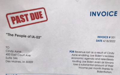 GOP Delivers “Bidenflation” Invoice to Axne’s Office on Tax Day